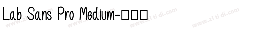 Lab Sans Pro Medium字体转换